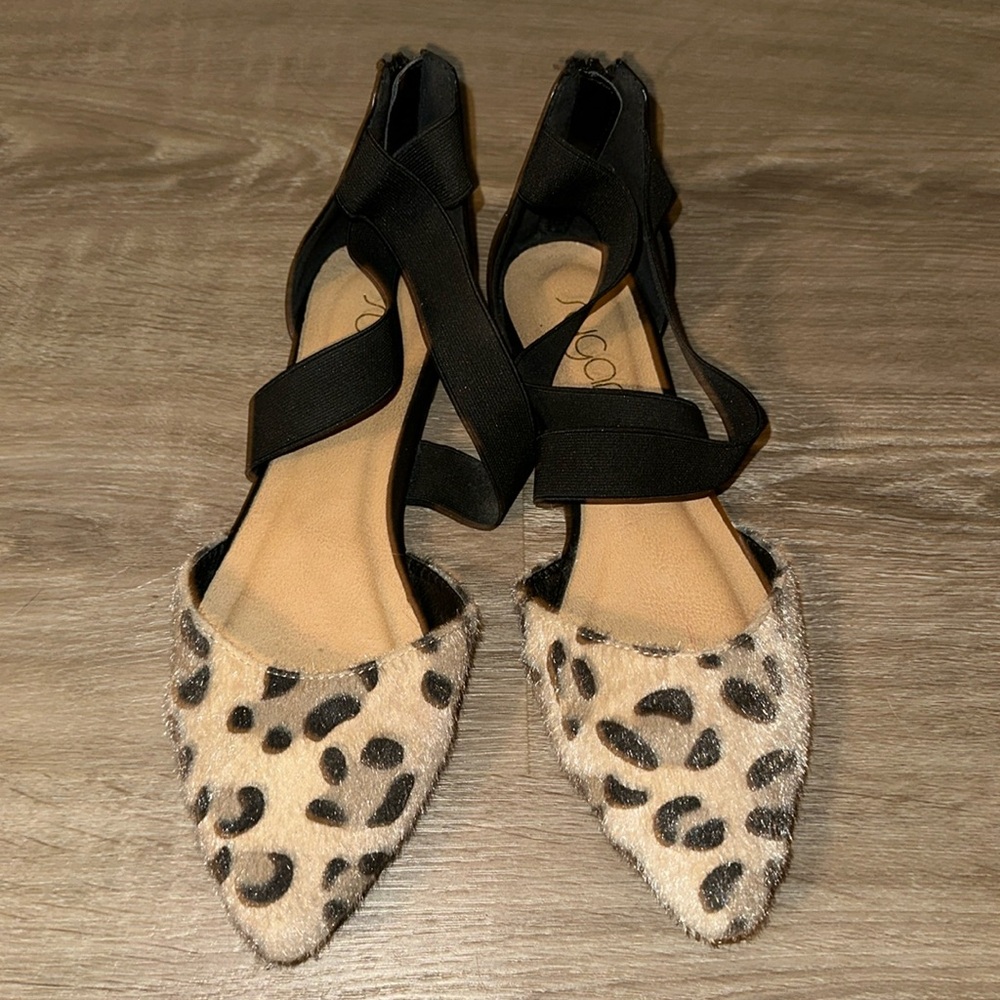 Cheetah print ballet sandals